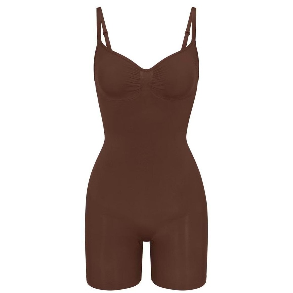 Skims Everyday Sculpt Mid Thight BodySuit SH-ONE-2154 Cocoa 4X